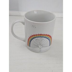 Vintage‎ 1980's Peacock Rainbow Coffee Tea Mug Toscany Collection Japan 8 oz